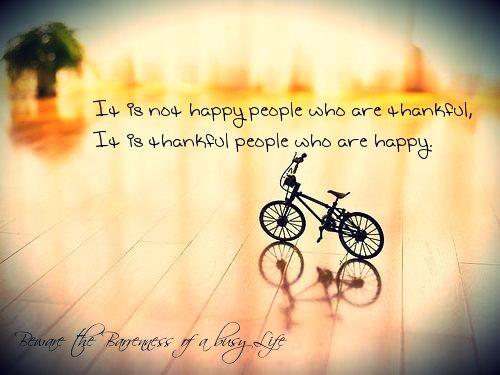 Thankful people are happy quote
